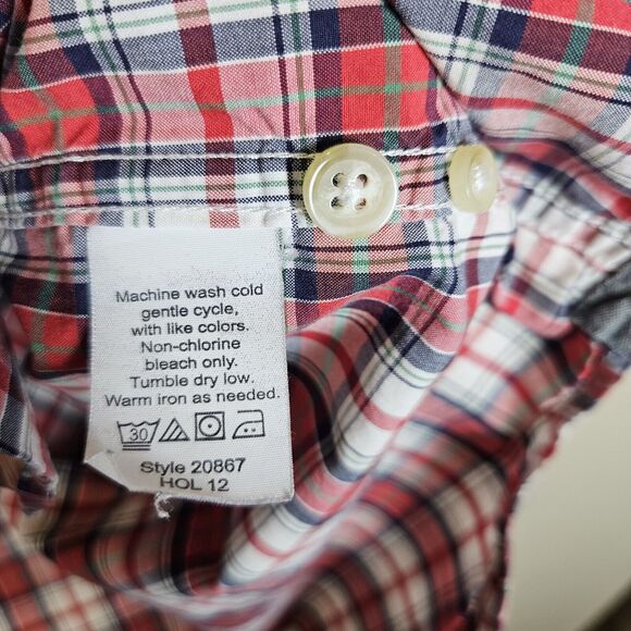 J.CREW Tartan Cotton Button Down Shirt Womens Size Small Plaid Red Long Sleeve - Picture 9 of 10